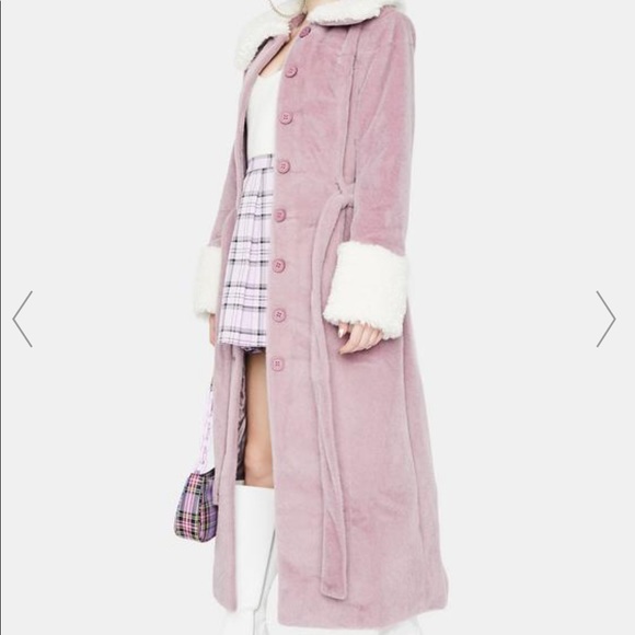 Sold out faux fur trench coat - Picture 2 of 4